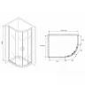 Душевой уголок Abber Schwarzer Diamant 110x80 AG01118 профиль Хром стекло прозрачное