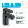 Смеситель для раковины Hansgrohe Vernis Blend 71550670 Черный матовый латунь