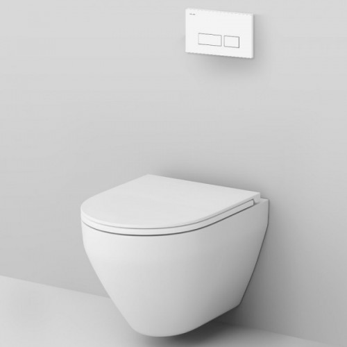 Комплект унитаза с инсталляцией AM.PM Spirit V2.0 FlashClean IS47001.701700 с сиденьем Микролифт и Белой клавишей смыва фарфор подвесной