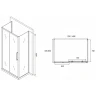 Душевой уголок Abber Schwarzer Diamant 140x85 AG30140BH-S85B-S85B профиль Черный стекло прозрачное