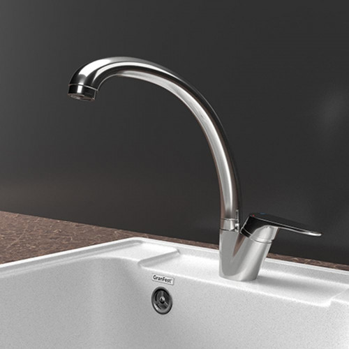 Смеситель для кухни GranFest Z-3323 цвет Нержавеющая сталь