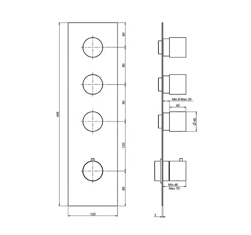Смеситель для душа Fima Carlo Frattini Fimatherm F3869X3OS цвет Золото брашированное/шлифованное