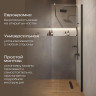 Душевая перегородка DIWO Орел 70 DS-OR-70-BL профиль Черный матовый стекло прозрачное
