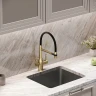 Смеситель для кухни Sancos Garda SC4009BG Золото брашированное Черный латунь