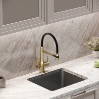 Смеситель для кухни Sancos Garda SC4009BG Золото брашированное Черный латунь