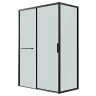 Душевой уголок Grossman Style 100x100 L 120.K33.05.1010.21.02 профиль Черный матовый стекло шиншилла