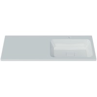 Раковина Orange 130 R ST-130RAR с местом под стиральную машину Белая искусственный камень (литьевой мрамор) с местом под стиральную машину, полувстраиваемая