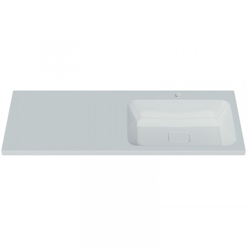 Раковина Orange 130 R ST-130RAR с местом под стиральную машину Белая искусственный камень (литьевой мрамор) с местом под стиральную машину, полувстраиваемая