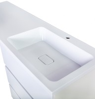 Раковина Orange 130 R ST-130RAR с местом под стиральную машину Белая искусственный камень (литьевой мрамор) с местом под стиральную машину, полувстраиваемая