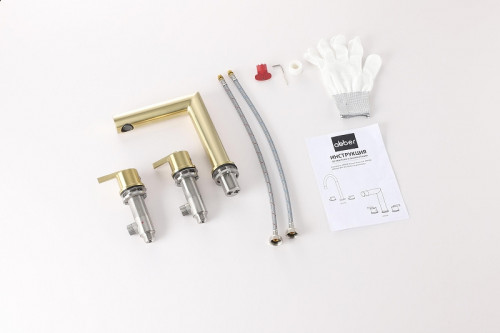 Смеситель для раковины Abber Perfekte 316 AF8A08BG цвет Золото брашированное