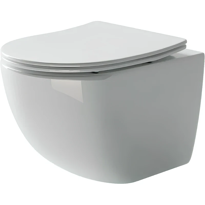 Комплект унитаза Ceramicanova Forma CN3009 с инсталляцией Berges Novum L5 040215 с сиденьем Микролифт и Черной матовой клавишей смыва фарфор подвесной