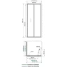 Душевая стенка WasserKRAFT Weser 90 78F03-RP90 профиль Хром стекло прозрачное