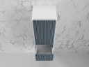 Шкаф пенал Style Line Стокгольм 36 ЛС-00002317 подвесной Графит софт МДФ / ЛДСП