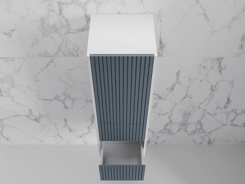 Шкаф пенал Style Line Стокгольм 36 ЛС-00002317 подвесной Графит софт МДФ / ЛДСП