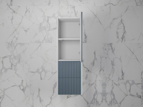 Шкаф пенал Style Line Стокгольм 36 ЛС-00002317 подвесной Графит софт МДФ / ЛДСП