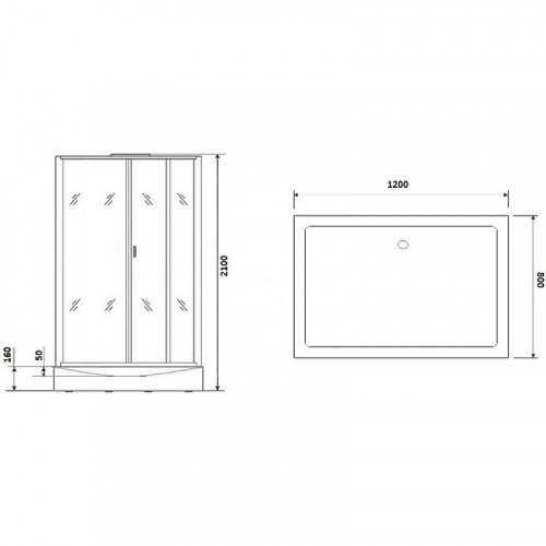 Душевая кабина Niagara Premium 120x80 NG-6012-01QR без гидромассажа