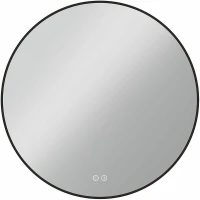 Зеркало Vincea 80 VLM-3DE800B-2 с подсветкой Черное с сенсорным выключателем с подогревом и диммером стекло