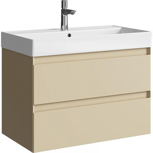 Тумба под раковину Aqwella Geometria 80 GE01082MD подвесная Морская дюна