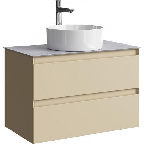 Тумба под раковину Aqwella Geometria 80 GE01082MD подвесная Морская дюна