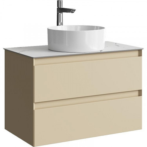 Тумба под раковину Aqwella Geometria 80 GE01082MD подвесная Морская дюна