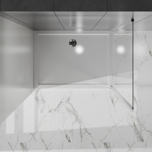 Душевая стенка Azario Shanghai 120 AZ-C43-120-BGL-CL профиль Брашированное золото стекло прозрачное