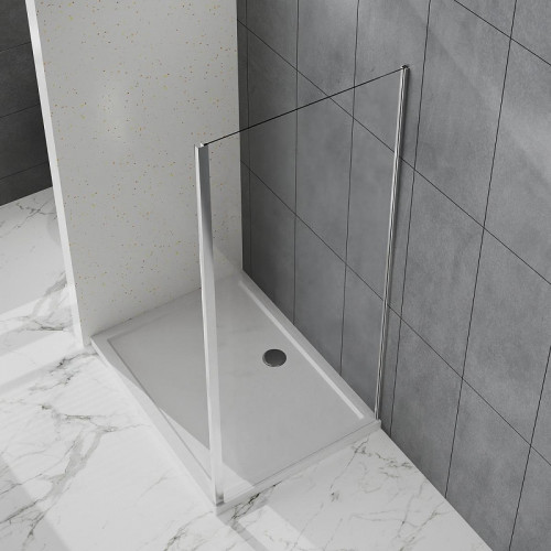 Душевая стенка Azario Shanghai 120 AZ-C43-120-BGL-CL профиль Брашированное золото стекло прозрачное