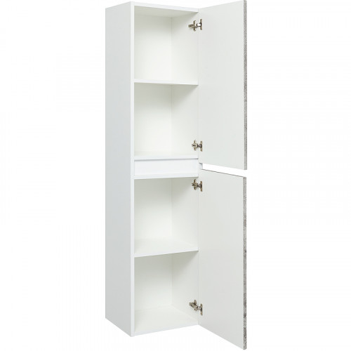 Шкаф пенал Runo Манхэттен 35 00-00001048 подвесной Белый МДФ / ЛДСП