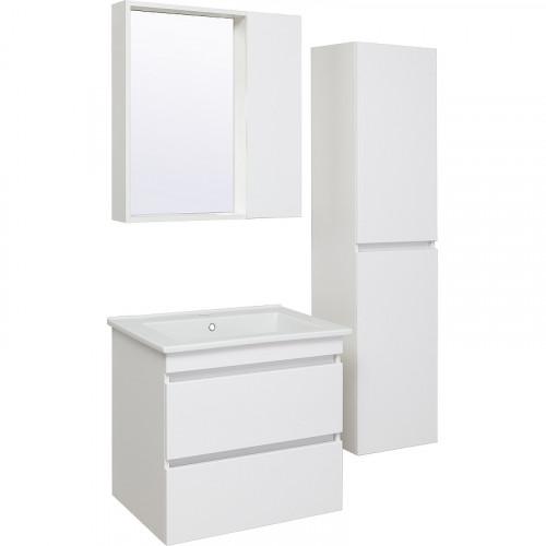 Шкаф пенал Runo Манхэттен 35 00-00001048 подвесной Белый МДФ / ЛДСП