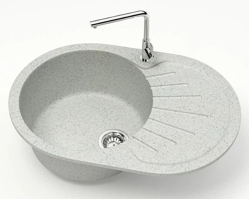 Кухонная мойка Azario Flora 73 CS00079916 цвет Светло-серый