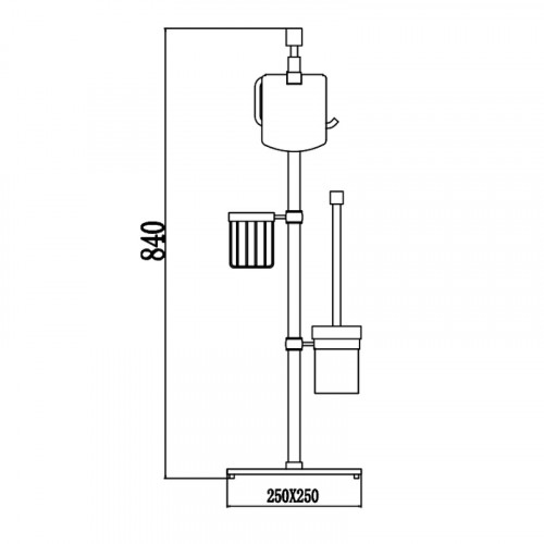 Напольная стойка Savol S-0Y650A цвет Хром