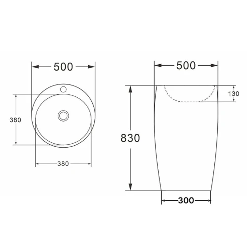 Раковина Azario Dea 50 AZ-203 цвет Белый