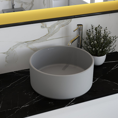 Раковина-чаша Aqueduto Espiral 40 ESP0130 Серая матовая фарфор накладная