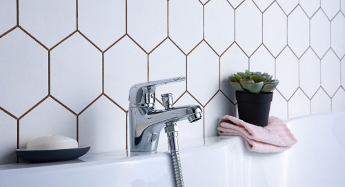 Смеситель на борт ванны Aquanet Pragmatic AF430-61С Хром латунь