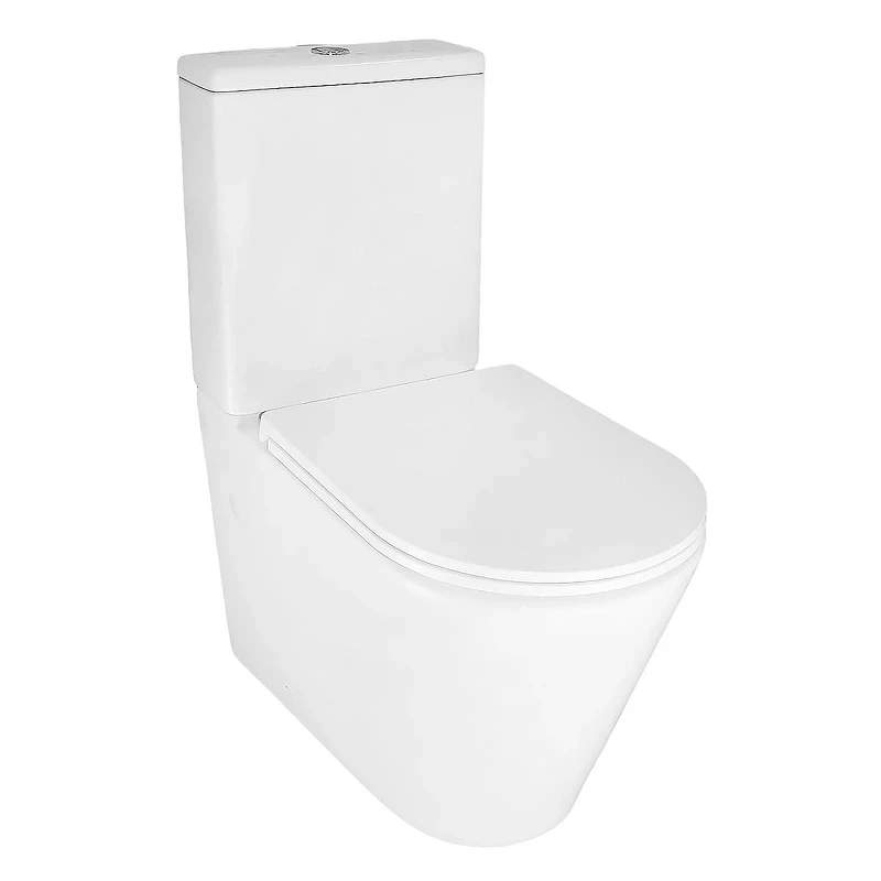 Унитаз компакт Azario Mizen AZ-8300 цвет Белый с бачком и сиденьем Микролифт