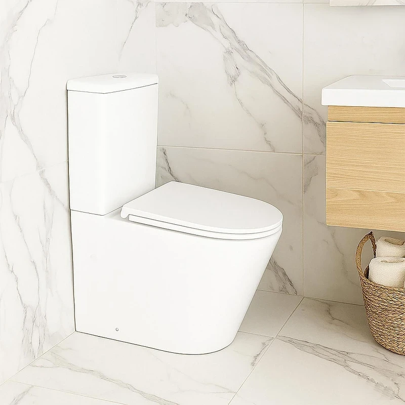 Унитаз компакт Azario Mizen AZ-8300 цвет Белый с бачком и сиденьем Микролифт