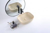 Раковина-чаша BelBagno 50 BB1302-H316 Бежевая матовая фаянс накладная