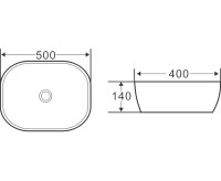 Раковина-чаша BelBagno 50 BB1302-H316 Бежевая матовая фаянс накладная