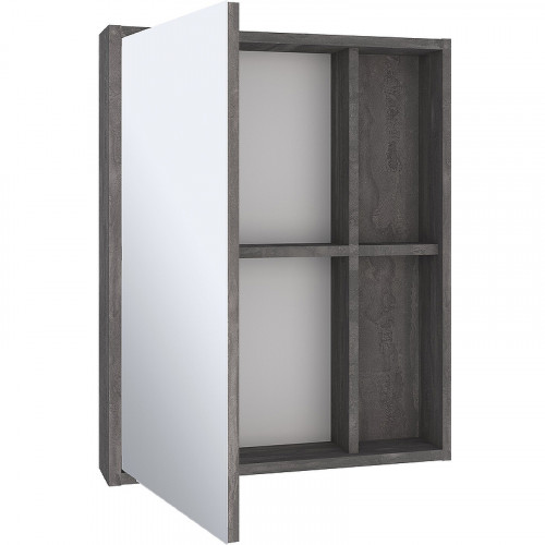 Зеркальный шкаф Runo Эко 52 00-00001324 Железный камень МДФ / ЛДСП, стекло