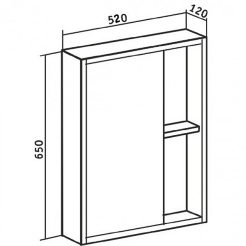 Зеркальный шкаф Runo Эко 52 00-00001324 Железный камень МДФ / ЛДСП, стекло