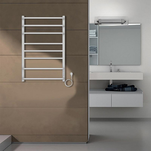 Электрический полотенцесушитель Azario Milan 500x800 П8 AZ90858W диммер справа Белый