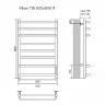 Электрический полотенцесушитель Azario Milan 500x800 П8 AZ90858W диммер справа Белый