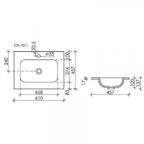 Раковина Ceramicanova Grace 60 CN7011MB Черная матовая