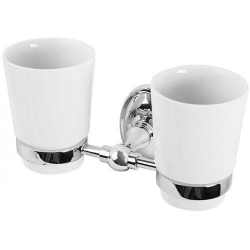 Стакан для зубных щеток Veragio Bonjour VR.BNR-7842.CR двойной Хром