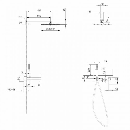 Душевая система Abber Daheim AF8218SP цвет Сатин