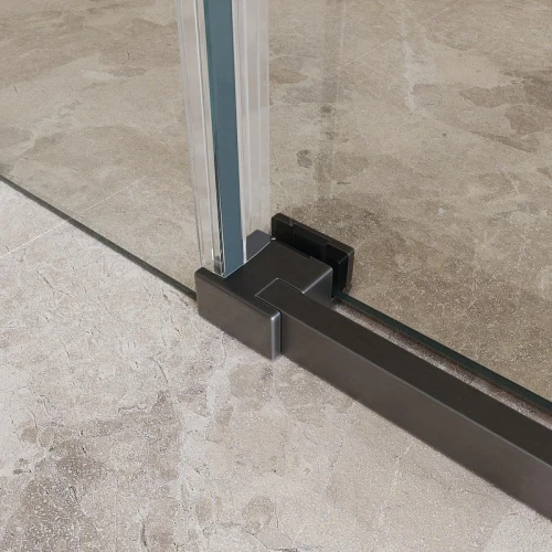 Душевая дверь BelBagno Soft Close-1 110 SOFT_CLOSE-1-BF-1-110-C-GM профиль Оружейная сталь стекло прозрачное