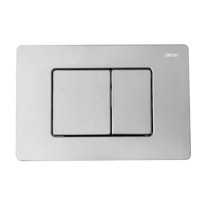 Комплект унитаза Abber Bequem AC1100T-AC0105-AC0120 с сиденьем Микролифт и клавишей смыва цвет Хром