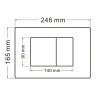 Комплект унитаза Abber Bequem AC1100T-AC0105-AC0120 с сиденьем Микролифт и клавишей смыва цвет Хром