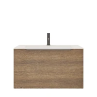 Тумба под раковину Creto Luna 80 17-WD80 подвесная цвет Wood