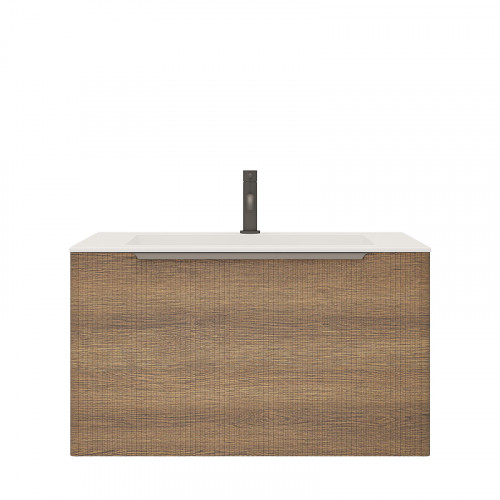 Тумба под раковину Creto Luna 80 17-WD80 подвесная цвет Wood