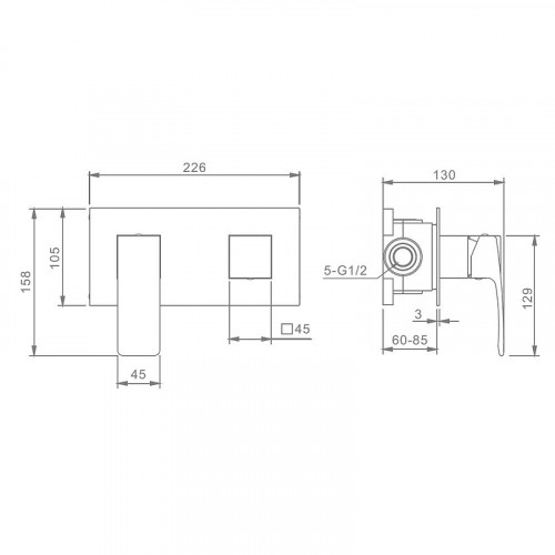 Смеситель для душа Raglo R01.273.03 цвет Золото матовое